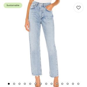 Agolde 90's Mid Rise Loose Fit Jeans in Snapshot